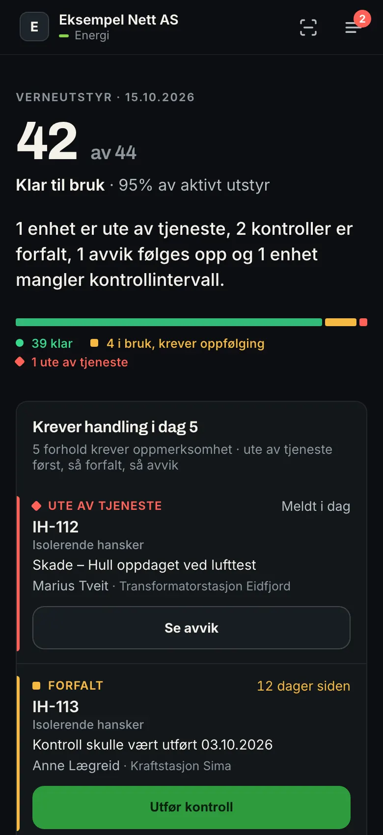 PVURA Control på mobil for et nettselskap: status og det som krever handling i dag